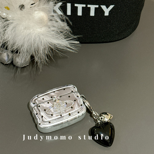 星球土星少女波点爱心挂件耳机套