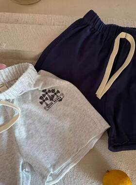 2026夏季款儿童polo衫男女童潮牌五分裤纯棉翻领t恤宝宝短袖童装