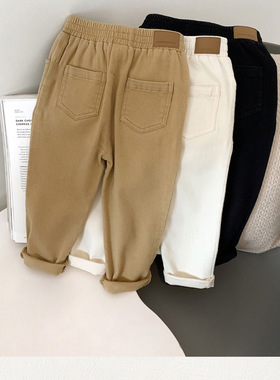 辰妈男童工装裤复古童装休闲长裤潮儿童春秋款小童宝宝小脚裤外穿