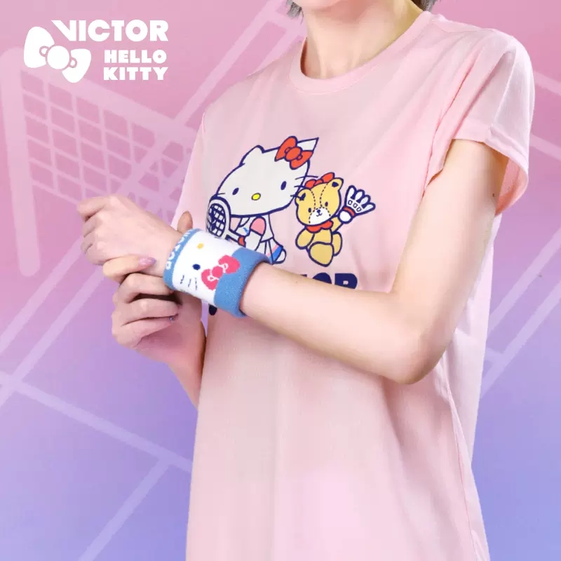 VICTOR胜利哈喽KT联名运动护腕1对Hello Kitty凯蒂猫男女SP-KT214 运动/瑜伽/健身/球迷用品 运动护腕 原图主图