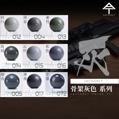 anchoret油性灰色系列30ml模型