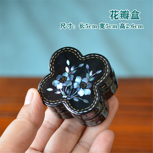 平遥古城非遗螺钿贝壳镶嵌首饰盒戒指盒纯手工推光漆器伴手礼礼品