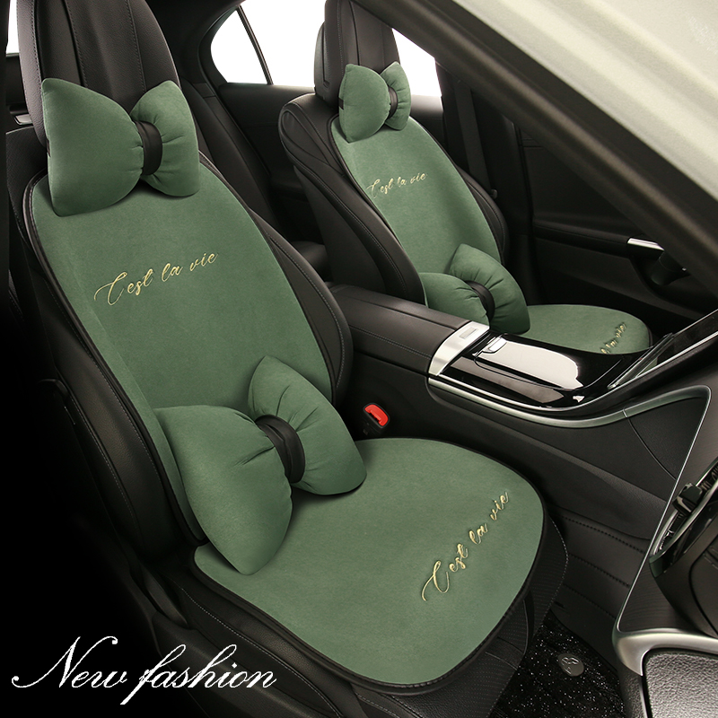 汽车坐垫四季通用新款座垫夏季通风透气薄款座椅套可爱后排座套女