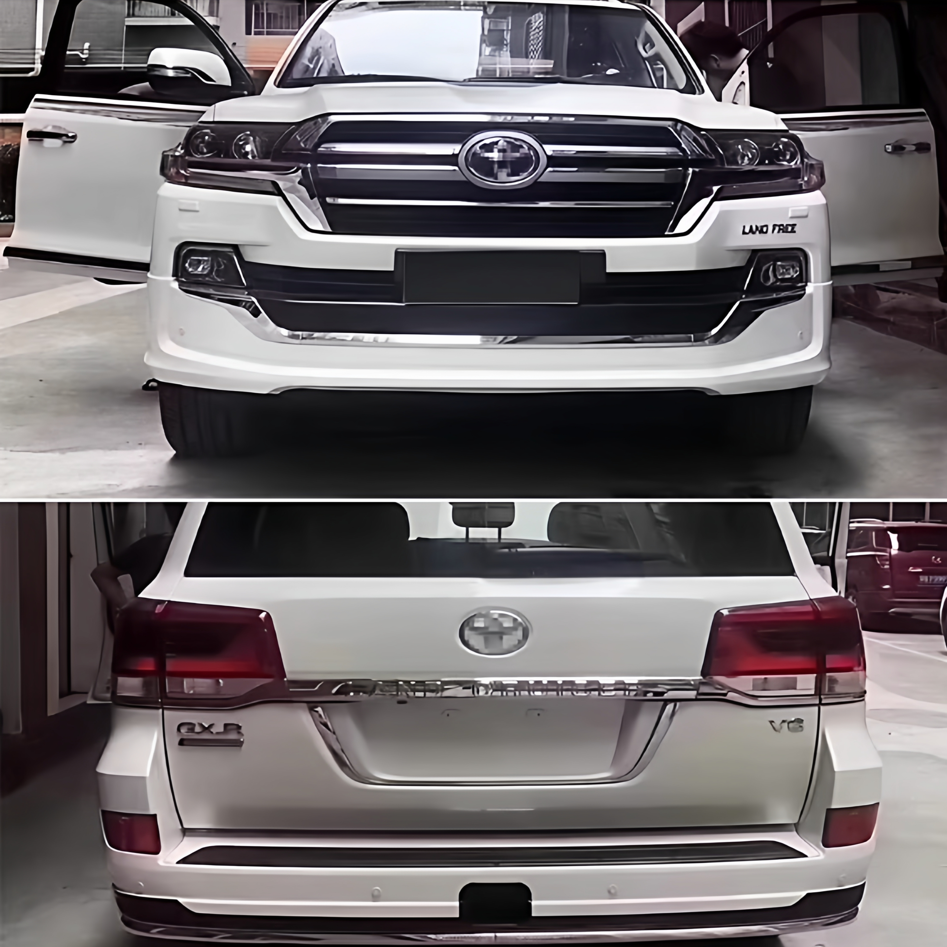 兰德酷路泽前后包围陆巡LC200改装GT新款16-21大小包围保险杠亮条