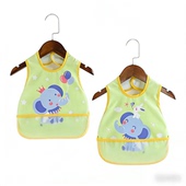 吃饭罩衣围兜 婴幼儿辅食食饭兜防水防脏防油罩衣夏季 两件装