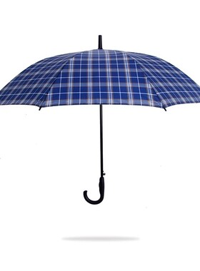 正品天堂伞 13008E格半自动直杆弯柄伞强拒水防风超大双人晴雨伞