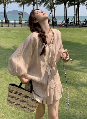 首发新款波西米亚度假风套装短裙名族风套装2D044-739-P145-K218