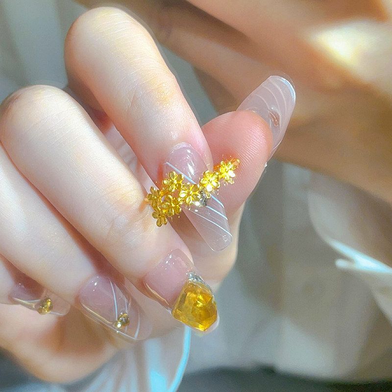 水贝黄金桂花戒指女新款999足金