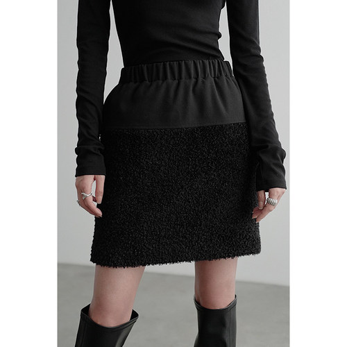 无以幻象毛毛拼接半裙