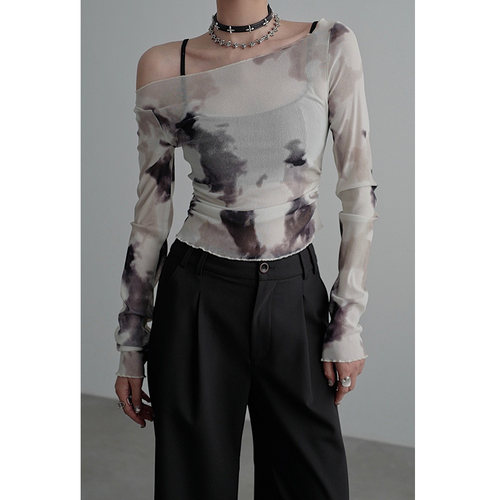 无以幻象印花长袖防晒衣