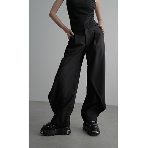 无以幻象开叉不规则长裤