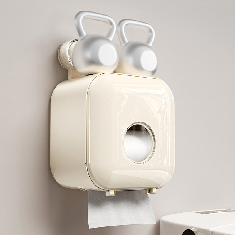吸盘卫生间纸巾盒免打孔家用厕所厕纸盒抽纸盒卷纸盒纸巾置物架