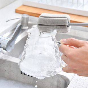 长柄奶瓶刷家用厨房多功能海绵杯刷洗杯刷玻璃杯洗奶瓶清洁刷