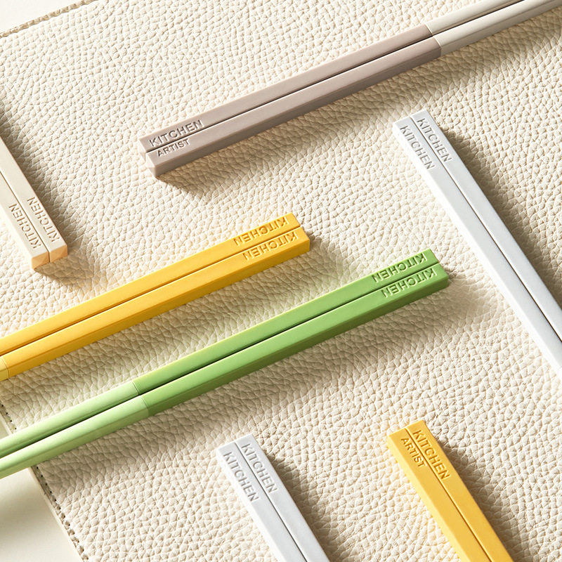 【禾豆】糖果五色合金筷子家庭耐高温喜事喜庆婚礼酒店家用防滑