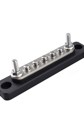 房车游艇汇流排大电流直流船舶100A5路6路汇线 线排底座带PC防尘