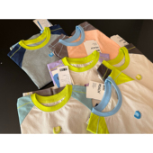 衫 代官山订单男女童哇塞t25春秋户外多巴胺撞色插肩袖 T恤亲肤长袖