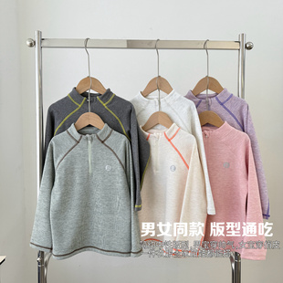 Gie羊角村 2026春季新品中大童速干运动户外轻量化半拉链糯糯衣