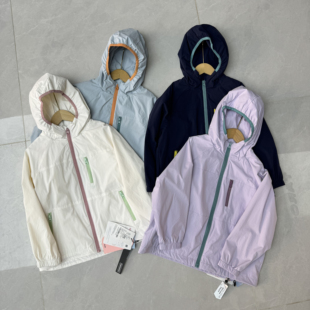 TAROSGAR 青少年防护软壳外套 春季透气网眼防风防泼水连帽冲锋衣