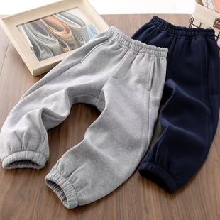 中大童加绒保暖束脚长裤 儿童洋气卫裤 男女童轻氧休闲裤 卖完下架