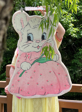 洋菓子SweetHome原创防摔可爱卡通地垫地毯郁金香兔子卧室挂毯