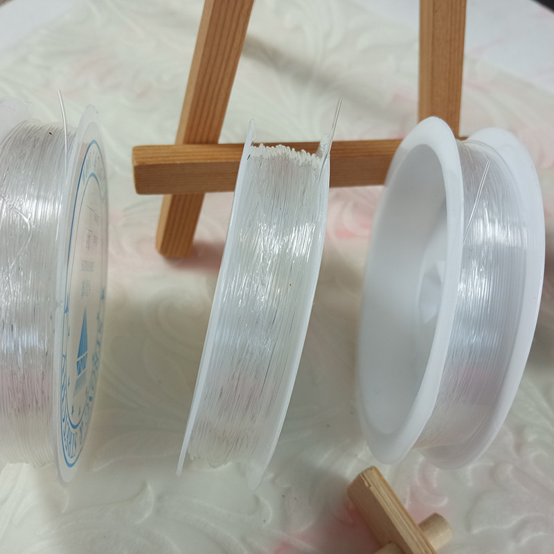 1卷透明白色水晶鱼丝弹力线珠宝线佛珠线diy饰品配件手工串珠材料