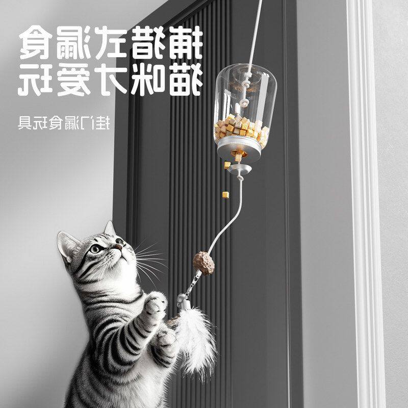 漏食猫玩具猫咪零食冻干球挂门
