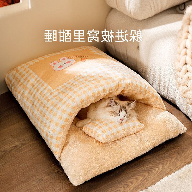 猫咪睡袋秋冬季保暖加厚可爱风猫
