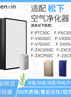 适配松下空气净化器F-VXD50C滤芯F-PTC50C/VTD50C滤网ZXCP/ZXCD50