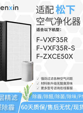 适配松下Panasonic空气净化器F-VXF35R滤网F-VXF35R-S滤芯ZXCE50X