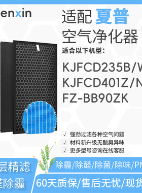 适配夏普sharp空气净化器KJFCD235B/W KJFCD401Z/N过滤网CD30/60