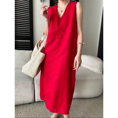 司南智性开叉100亚麻透气舒适领