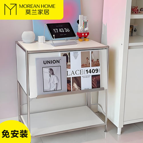 轻奢中古不锈钢模块床头柜