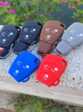 专用奔驰老款SLK钥匙C200包E280w220G55S320遥控器钥匙硅胶保护套