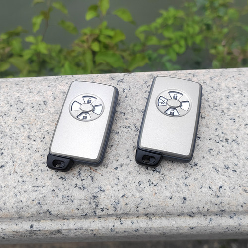 专用丰田09-12老款RAV4锐志雅力士智能卡遥控钥匙替换外壳银白新-