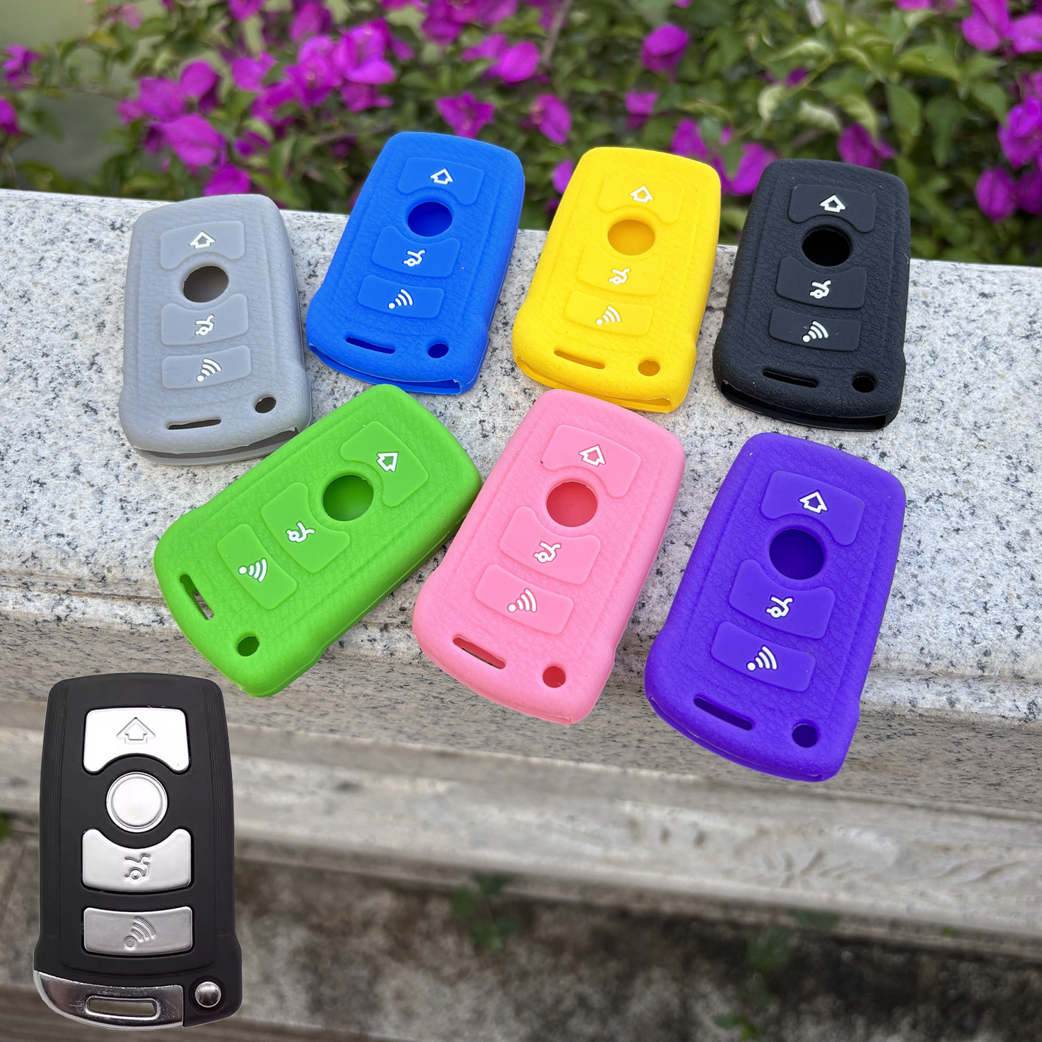 专用宝马老款进口7系730li钥匙全包E66遥控器750硅胶760保护套740