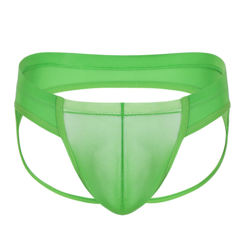 梵卡兹男士内裤 弹性涤纶网纱拼涤纶柔丝内筋u凸低腰双丁裤f-1307