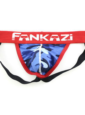 梵卡兹男士内裤时尚迷彩网孔透气太空舱吊袋宽筋低腰双丁裤F-6007