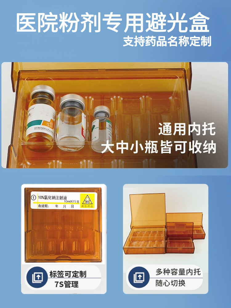 针剂盒粉剂医用药品避光药盒