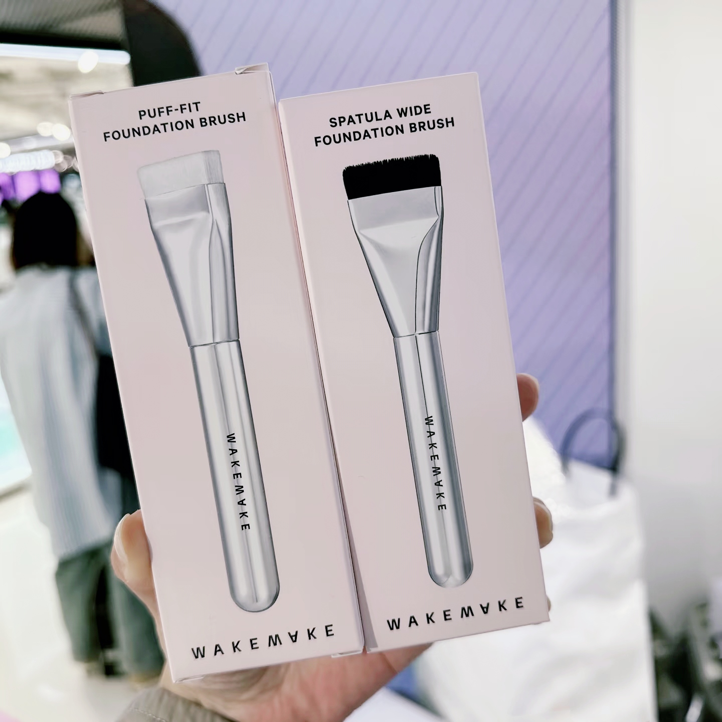 WAKEMAKE韩国正品一字型粉底刷扁头不吃粉化妆工具无痕清透化妆刷