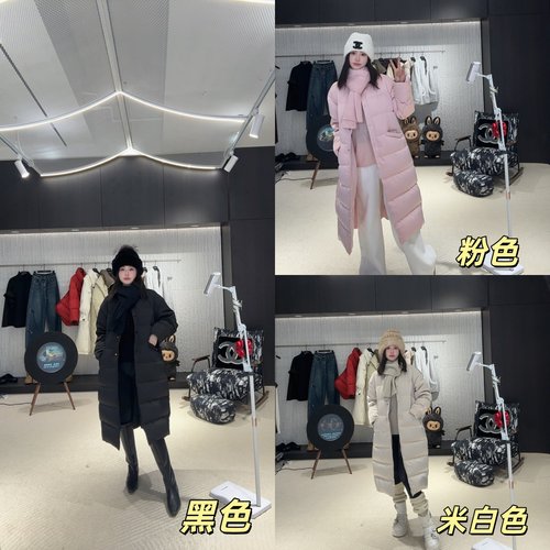 RS FOR ALL  【富贵迷人眼】90白鹅绒中长款鹅绒服RSLH2199