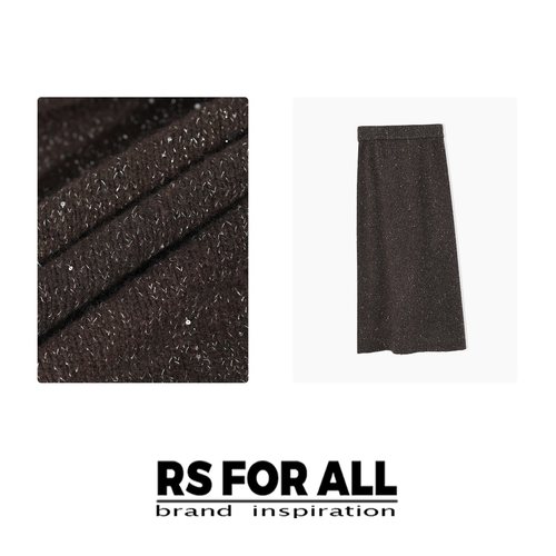 RS FOR ALL 山羊绒羊毛波浪裙摆半身裙RSY8051