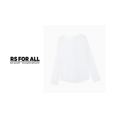 RS FOR ALL   100%棉纯色阔版T恤上衣RSCF23-123