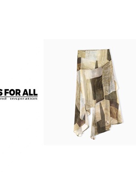 RS FOR ALL  天丝拼接撞色个性半身裙RSCL0035
