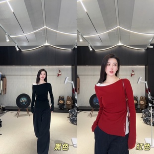 FOR 针织衫 ALL 绵羊毛拼接不规则收腰款 RSGM5126 开箱打底