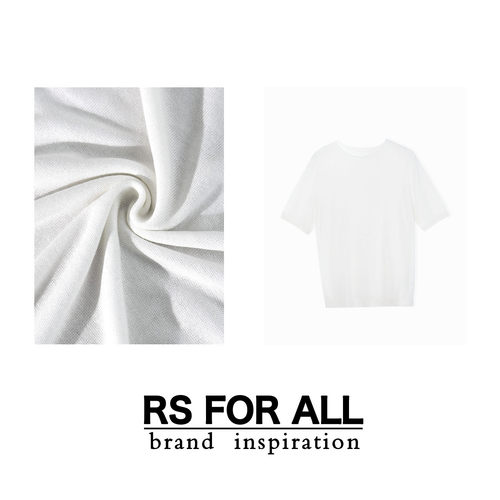RS FOR ALL  莱赛尔桑蚕丝凉感透气款短袖T恤RSJX6122