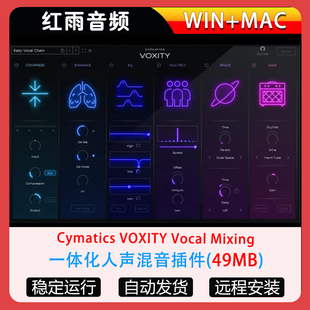 VOXITY cymatics多合一人声去齿音混响和声均衡压缩混音效果器
