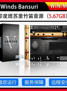 印度班苏里竹笛Impact Soundworks Ventus Ethnic Winds Bansuri