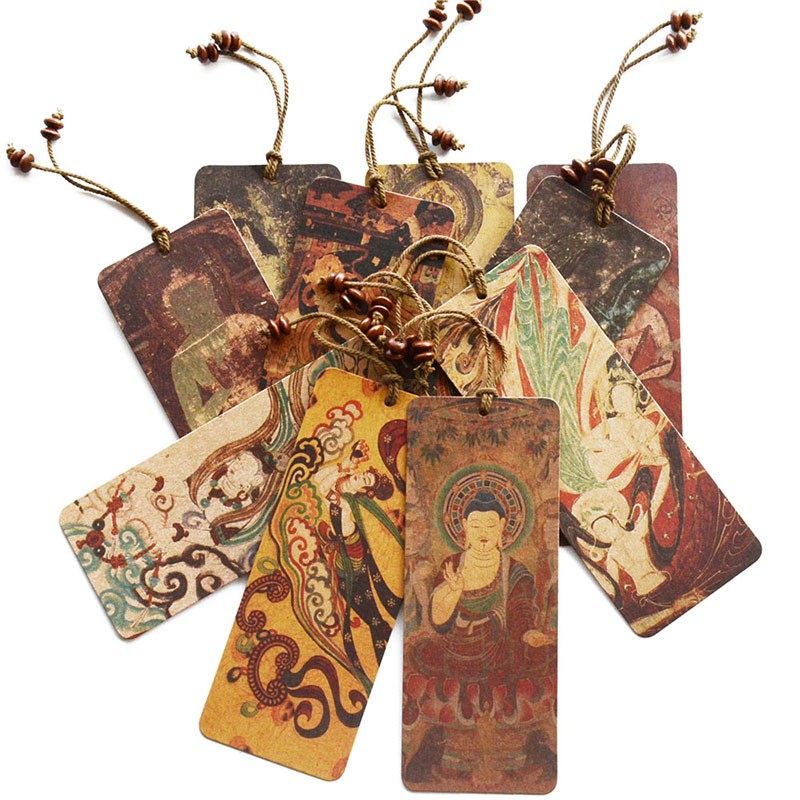莫高窟佛像飞天壁画书签 新款敦煌旅游纪念品 创意出国送朋友礼物