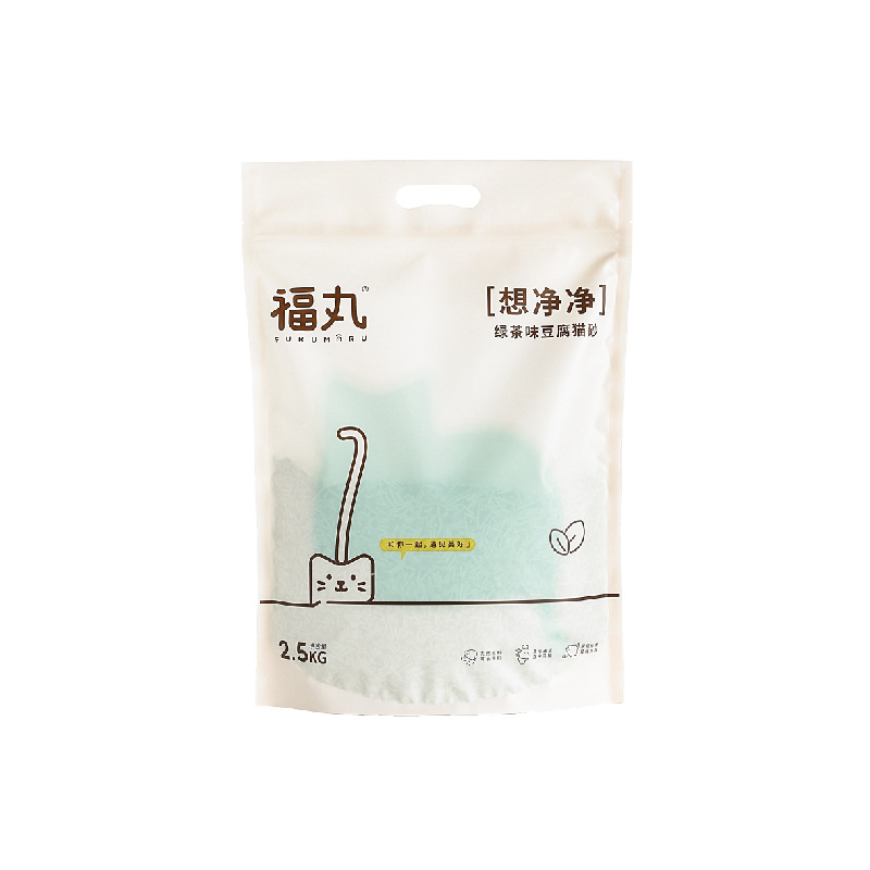 福丸猫砂豆腐砂结团快除臭低粉尘绿茶味原味宠物用品猫沙5斤装