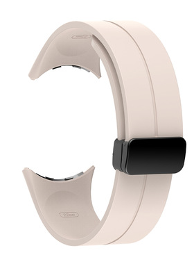 适用Google谷歌Pixel watch4手表带磁吸折叠扣软硅胶手腕带45表链